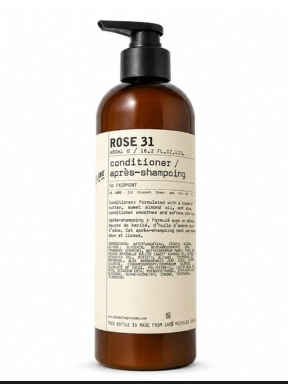 Le Labo Rose 31 Conditioner — Brown & Black Bottle